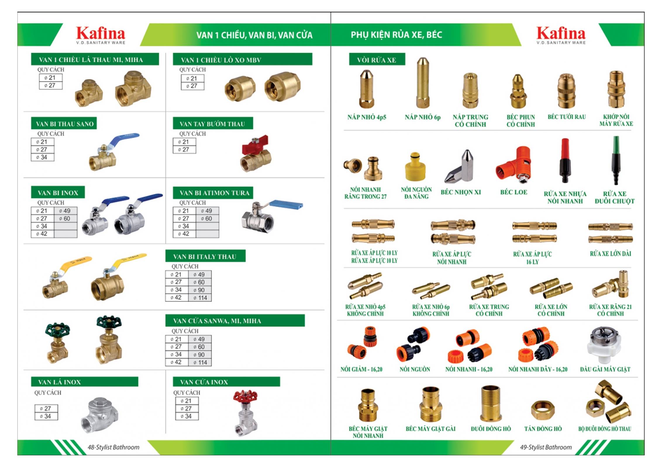 Thiết bị vệ sinh KAFINA Catalogue và Bảng giá mới nhất /Page 24
